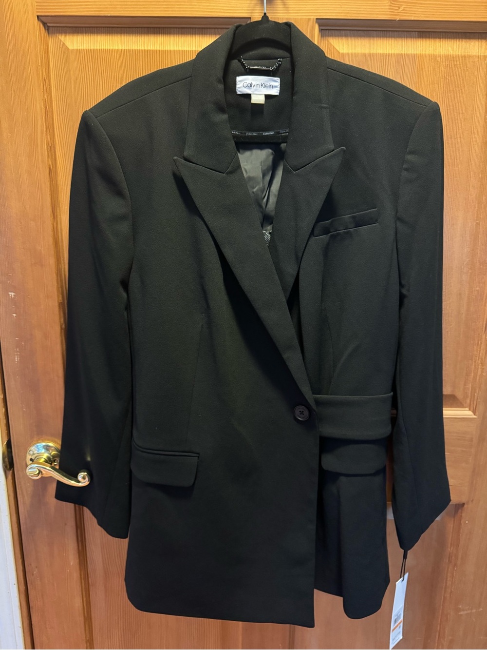 Calvin Klein Women's Black Single-Button Blazer